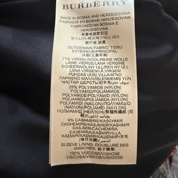 Burberry Brit Rushfield Belted Long Wool Coat Single Breasted Jacket US size 4 - Picture 10 of 12